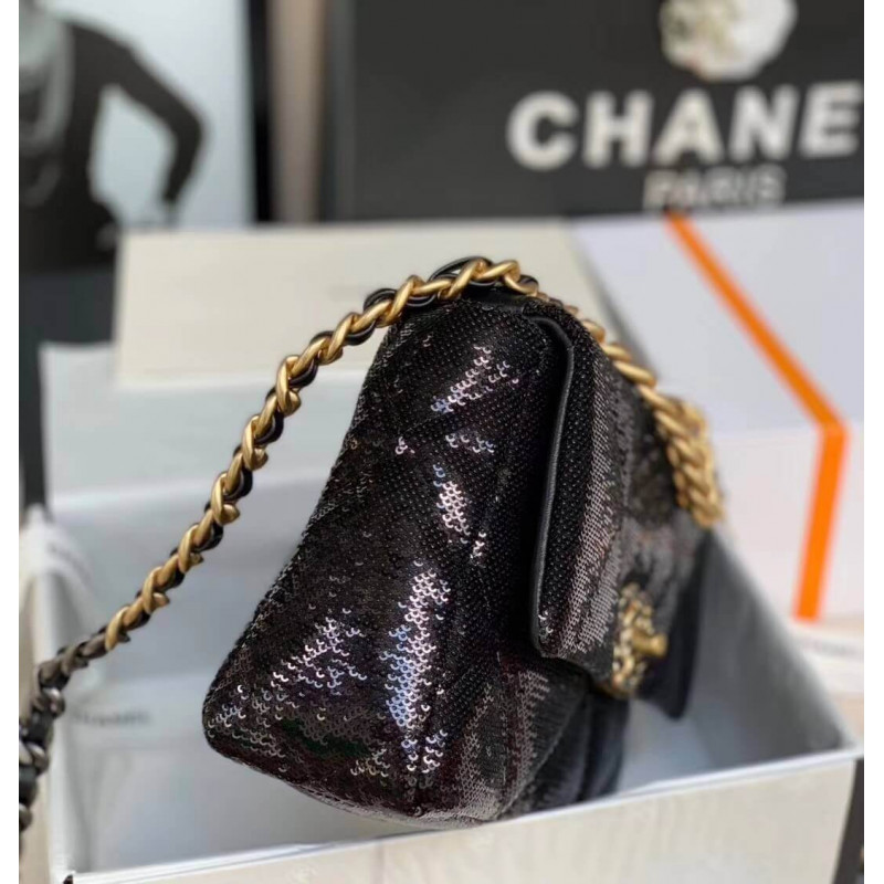 Replica Chanel 19 Flap Bag In Tweed&Amp;Sequins As1160 - Image 3