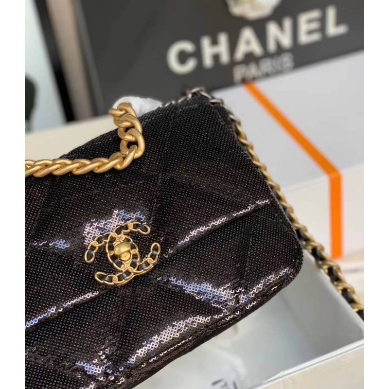 Replica Chanel 19 Flap Bag In Tweed&Amp;Sequins As1160 - Image 6