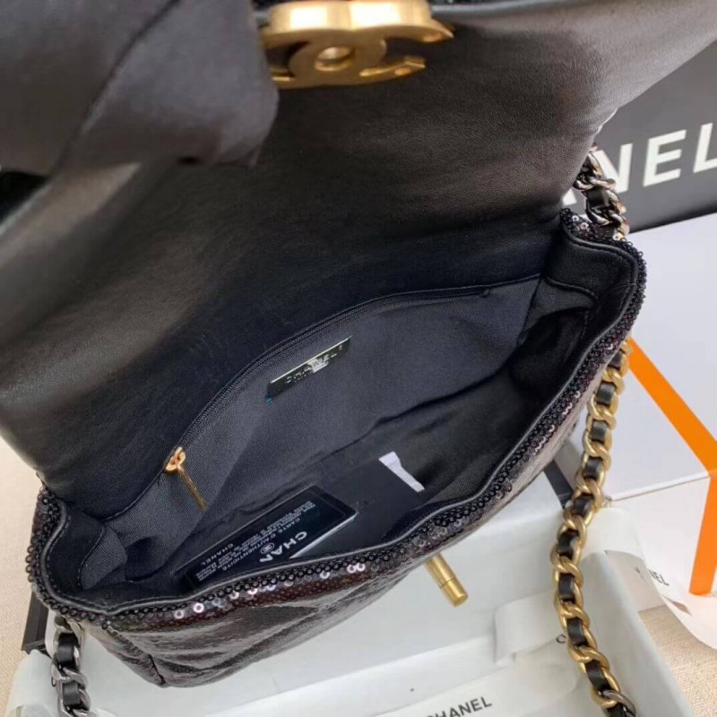 Replica Chanel 19 Flap Bag In Tweed&Amp;Sequins As1160 - Image 9