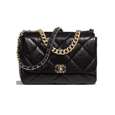 Replica Chanel 19 Large Lambskin Flap Bag As1161