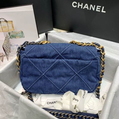 Alternative view of Replica Chanel 19 Small Flap Bag As1160 Denim