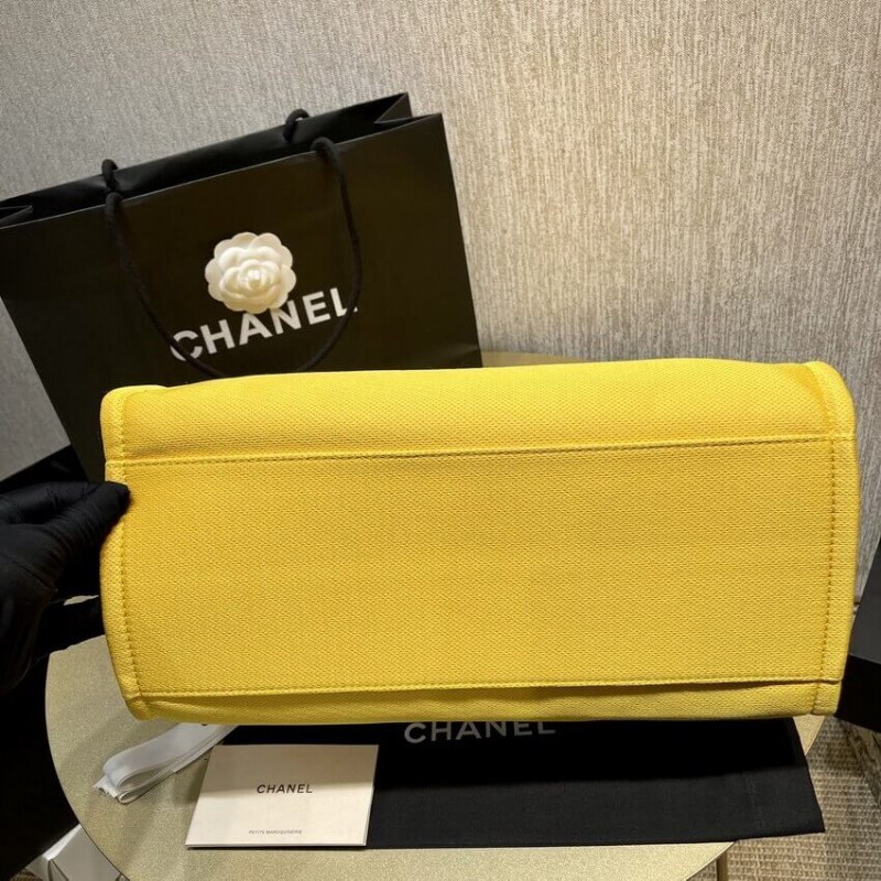 Replica Chanel 21S Deauville Orange Yellow Large Shopping Bag A66941 - Image 6