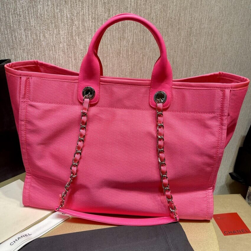 Replica Chanel 21S Deauville Peachblow Yellow Large Shopping Bag A66941 - Image 4