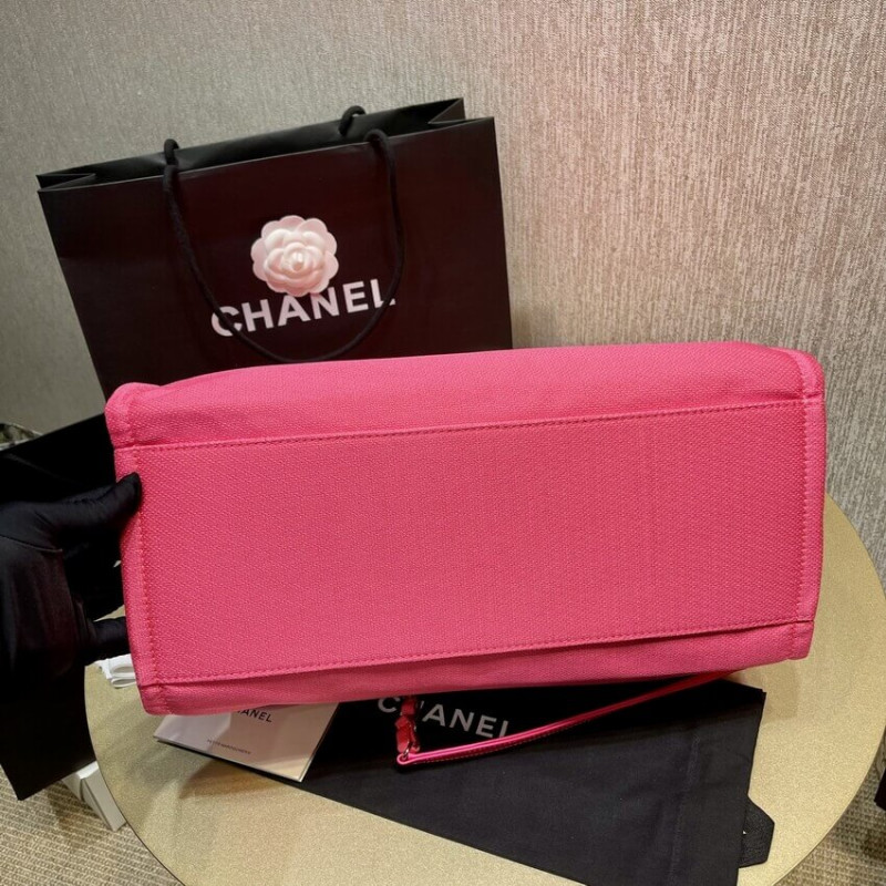 Replica Chanel 21S Deauville Peachblow Yellow Large Shopping Bag A66941 - Image 5
