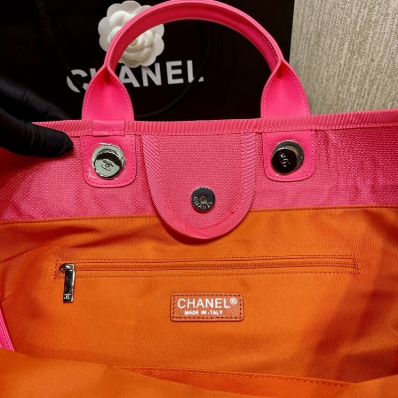 Replica Chanel 21S Deauville Peachblow Yellow Large Shopping Bag A66941 - Image 8