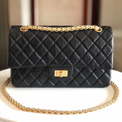 Alternative view of Replica Chanel 2.55 Aged Calfskin Leather Flap Bag A37586