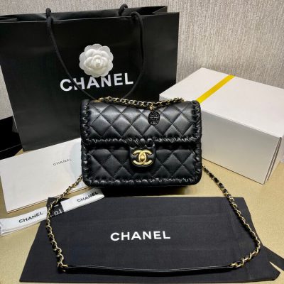 Replica Chanel Braided Calfskin Flap Bag As6075
