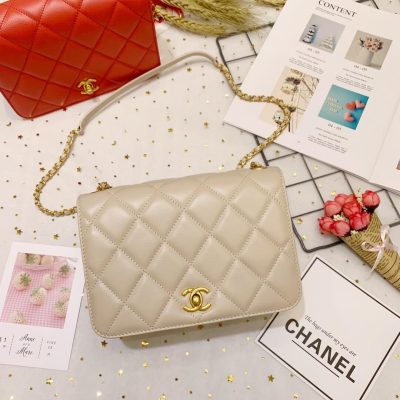 Replica Chanel Calf Leather Single Flap Bag As8869