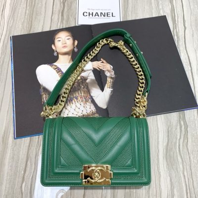 Alternative view of Replica Chanel Calfskin Small Boy Chanel Handbag A67085