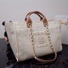 Best Replicas Bags - Chanel Canvas Large Deauville Pearl Tote Bag A66941 Best Louis Vuitton LV Replica Bags On Sales