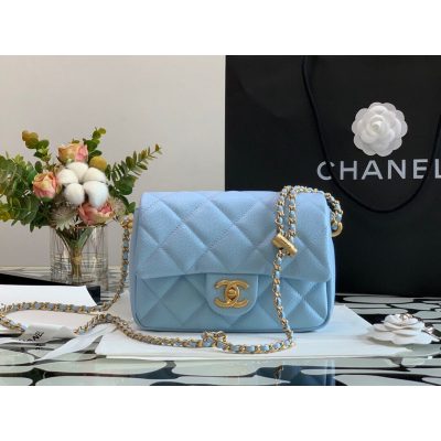 Alternative view of Replica Chanel Caviar Calfskin Pearl Crush Gold Ball Mini Flap Bag 99097