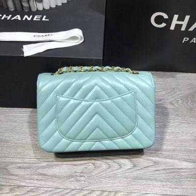 Alternative view of Replica Chanel Chevron Lambskin 20Cm Classic Flap Bag 1116