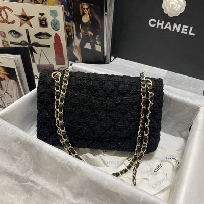Alternative view of Replica Chanel Classic Flap Bag In Black Tweed 1112