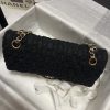 Best Replicas Bags - Chanel Classic Flap Bag in Black Tweed 1112 Top Quality Louis Vuitton LV Replica Bags On Sales