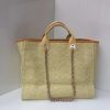 Best Replicas Bags - Chanel Deauville Tote 38cm Canvas Bag A66941 Apricot/Gold Best Louis Vuitton LV Replica Bags On Sales