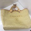 Best Replicas Bags - Chanel Deauville Tote 38cm Canvas Bag A66941 Apricot/Gold Best Louis Vuitton LV Replica Bags On Sales