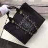 Best Replicas Bags - Chanel Deauville Tote 38cm Canvas Bag A66941 Black / Grey Top Quality Louis Vuitton LV Replica Bags On Sales