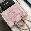 Best Replicas Bags - Chanel Deauville Tote 38cm Canvas Bag A66941 Poudre Pink Top Quality Louis Vuitton LV Replica Bags On Sales
