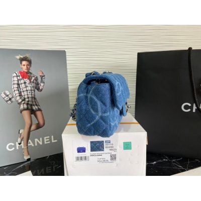 Alternative view of Replica Chanel Denim Classic Flap Mini Bag As2070