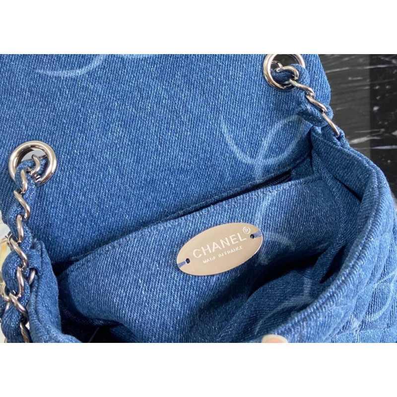 Replica Chanel Denim Classic Flap Mini Bag As2070 - Image 9