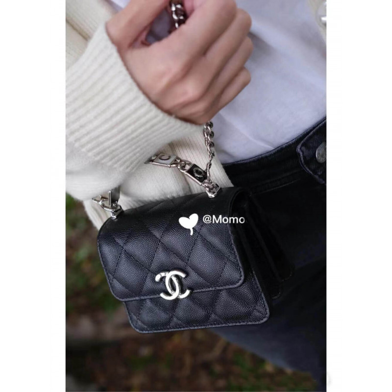 Replica Chanel Enamel Handle Clutch With Chain In Grained Calfskin Ap2758 - Image 2