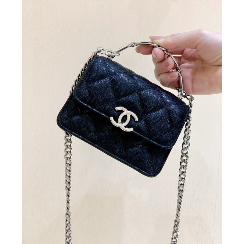 Replica Chanel Enamel Handle Clutch With Chain In Grained Calfskin Ap2758 - Image 3