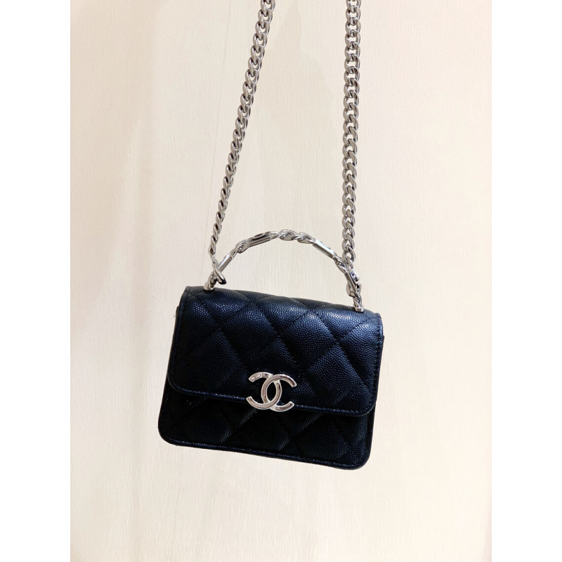 Replica Chanel Enamel Handle Clutch With Chain In Grained Calfskin Ap2758 - Image 4