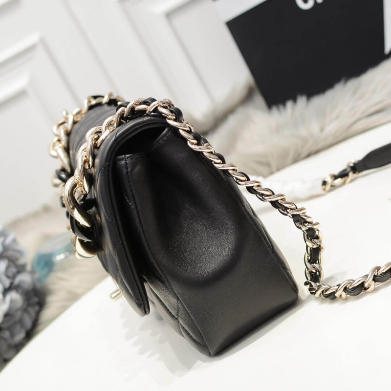 Replica Chanel Flap Bag With Large Bi-Color Chain As1354 - Image 3