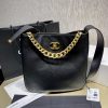 Best Replicas Bags - Chanel Hobo Handbag Calfskin Black AS2844 Top Quality Louis Vuitton LV Replica Bags On Sales