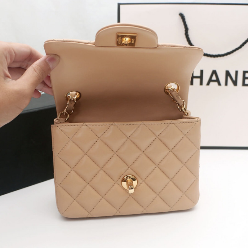 Replica Chanel Lambskin 17Cm Classic Flap Bag 1115 - Image 7