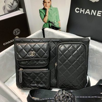 Replica Chanel Lambskin Cases With Accessories Ap1054 Black