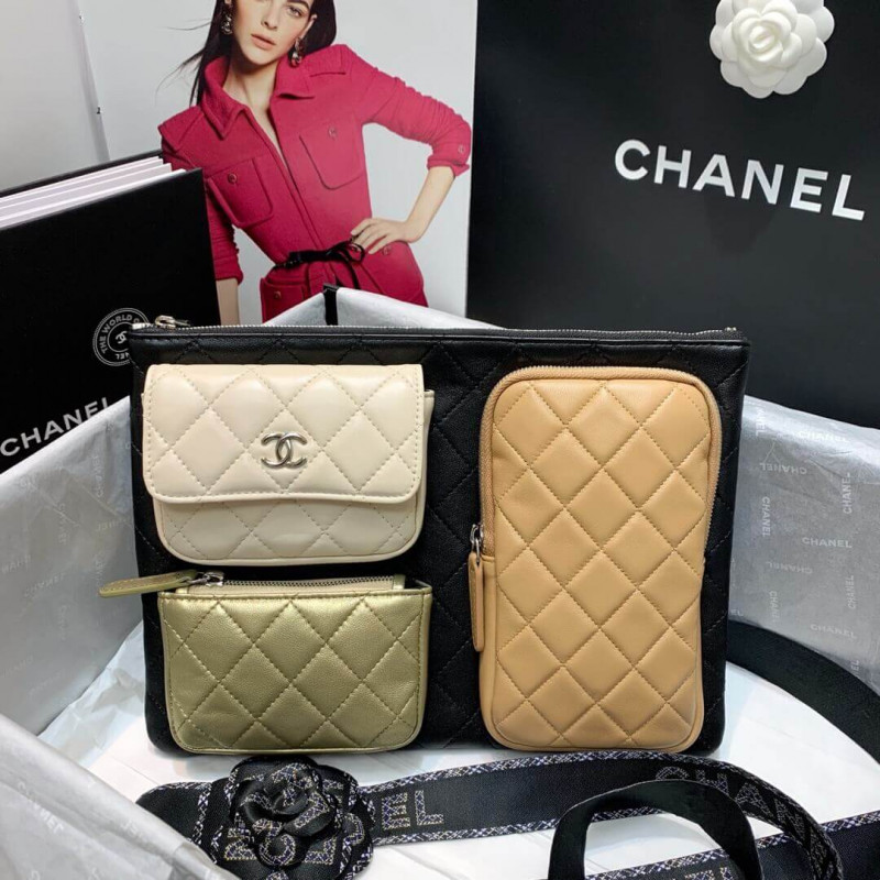 Replica Chanel Lambskin Cases With Accessories Ap1054 Multi-Color