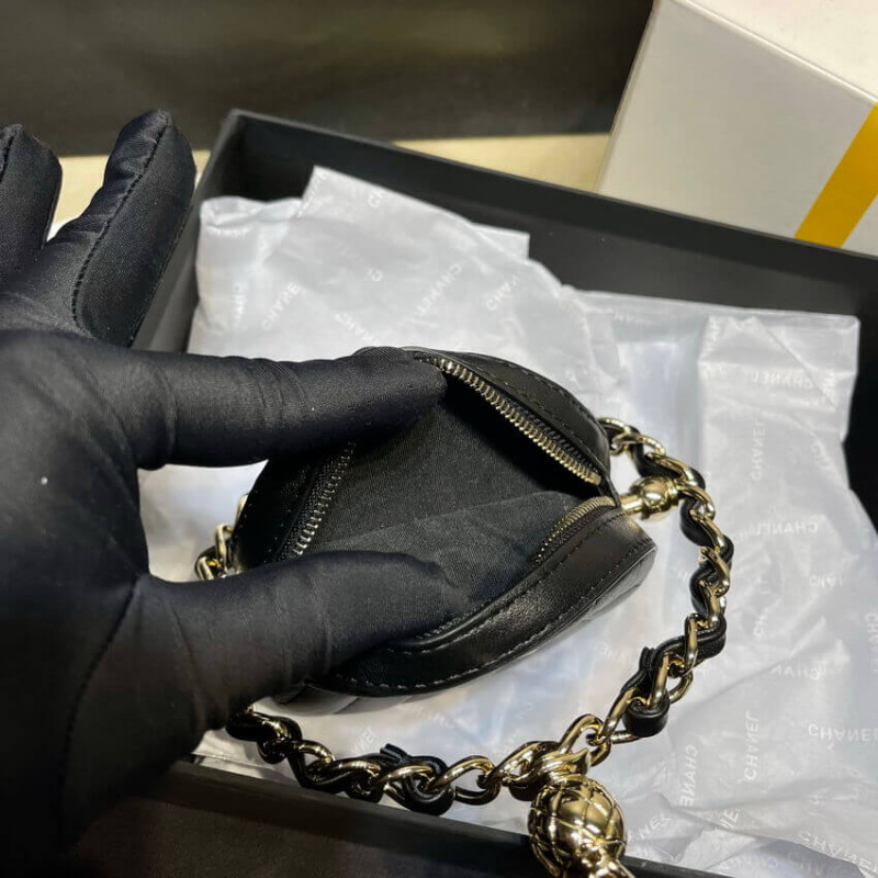 Replica Chanel Lambskin Leather Pouch With Chain Ap2568 - Image 7