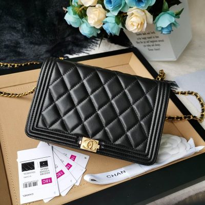 Alternative view of Replica Chanel Lambskin Leboy Woc Chain Bag 80287