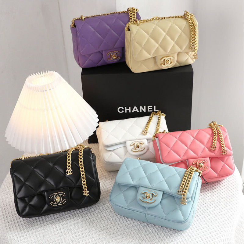 Replica Chanel Mini Flap Bag In Lambskin With Enamel Cc As3113 - Image 12