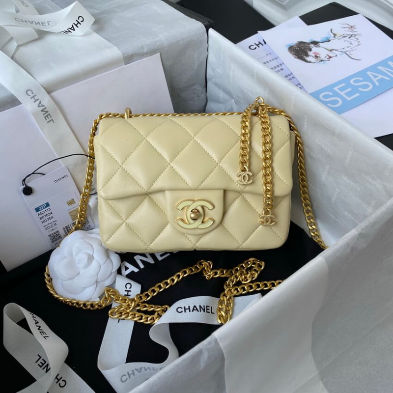 Replica Chanel Mini Flap Bag In Lambskin With Enamel Cc As3113 - Image 3