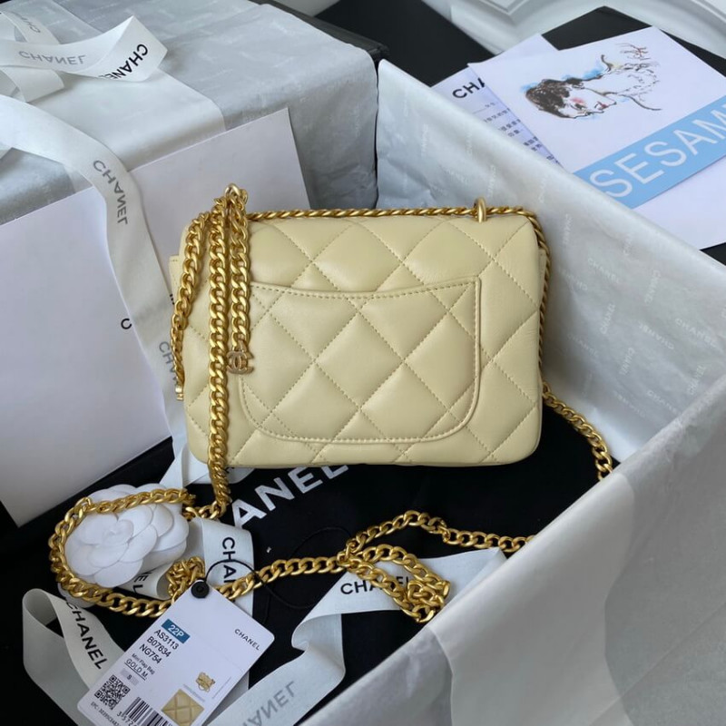 Replica Chanel Mini Flap Bag In Lambskin With Enamel Cc As3113 - Image 4