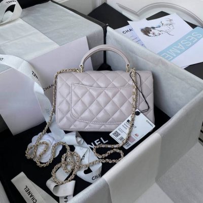 Alternative view of Replica Chanel Mini Flap Bag With Top Handle As2431 In Iridescent Lambskin