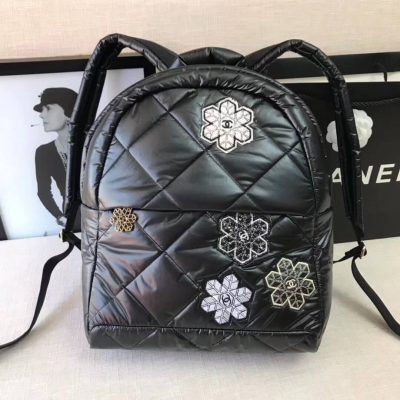 Alternative view of Replica Chanel Mixed Fibers Backpack As1025