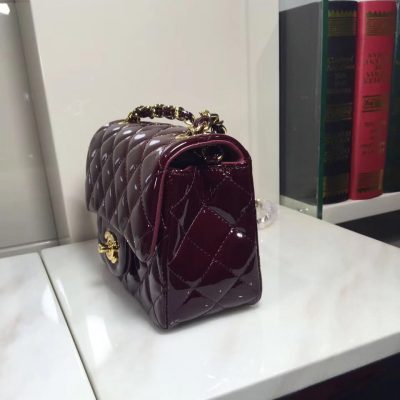 Alternative view of Replica Chanel Pantent Leather 17Cm Classic Flap Bag 1115