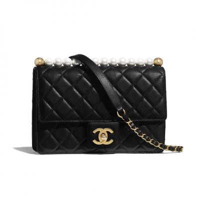 Replica Chanel Pearl Chain Flap Bag As0585