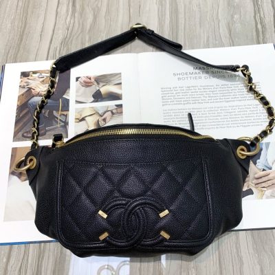 Replica Chanel Quilted Caviar Clafskin Waist Bag S0929