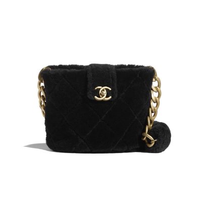 Replica Chanel Shearling Lambskin Bucket Bag As2241