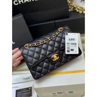 Alternative view of Replica Chanel Small Classic Double Flap Bag A01113 Caviar Calfskin
