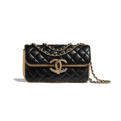Replica Chanel Small Flap Bag A57275 Black/Gold