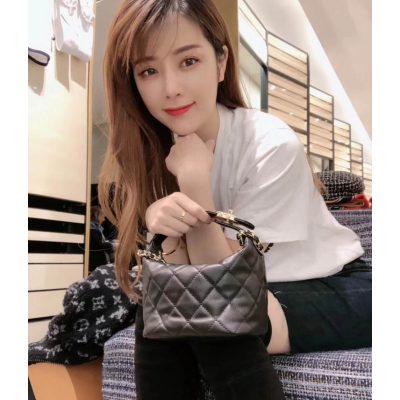 Alternative view of Replica Chanel Small Lambskin Hobo Bag As1745