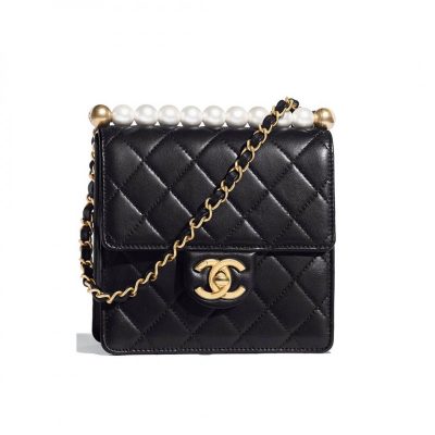 Replica Chanel Small Pearl Chain Flap Bag As0584