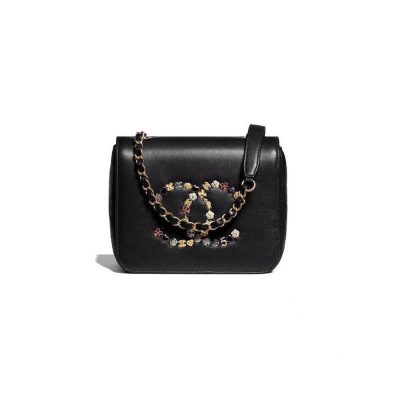Replica Chanel Studded Cc Detail Flap Bag As1181