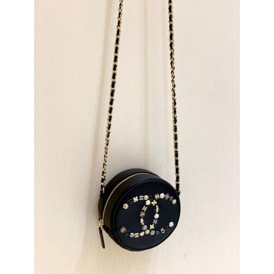 Replica Chanel Studded Cc Detail Round Bag As1180