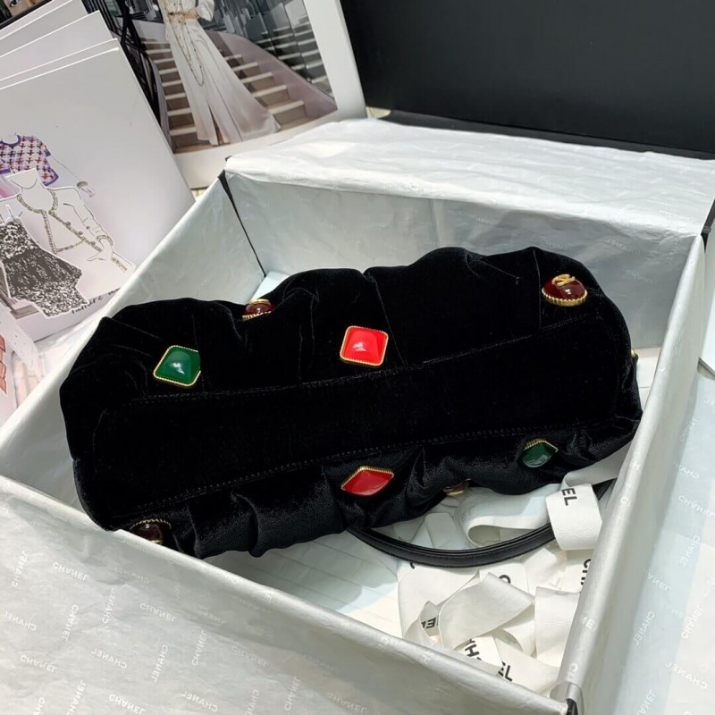 Replica Chanel Velvet Clutch With Enamel As2137 - Image 7